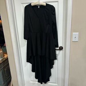 Elegant Black Women's Hi Lo Dress Halloween Dress Party Dress size 14
